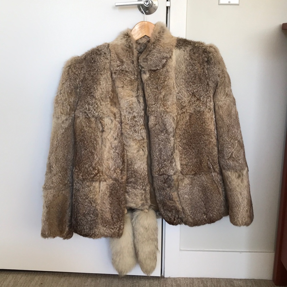 Vintage rabbit fur coat